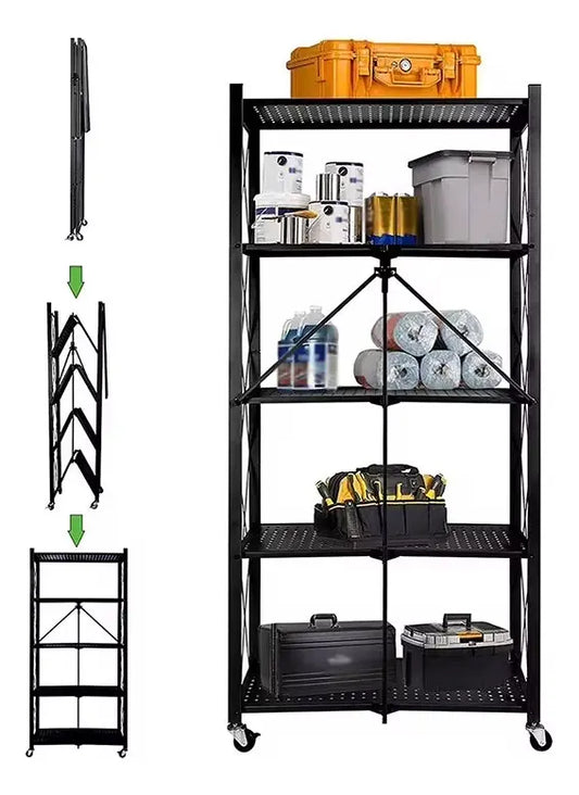Maximiza tu espacio y orden en casa 🏠 – Estante Organizador Plegable Metálico
