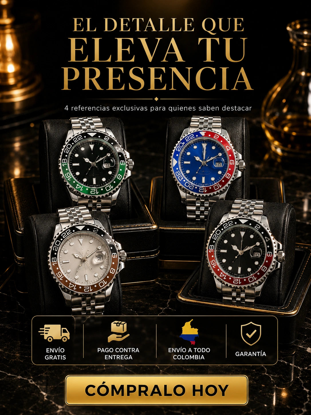 Reloj de Lujo 🔴🔵 Clásico ⌚