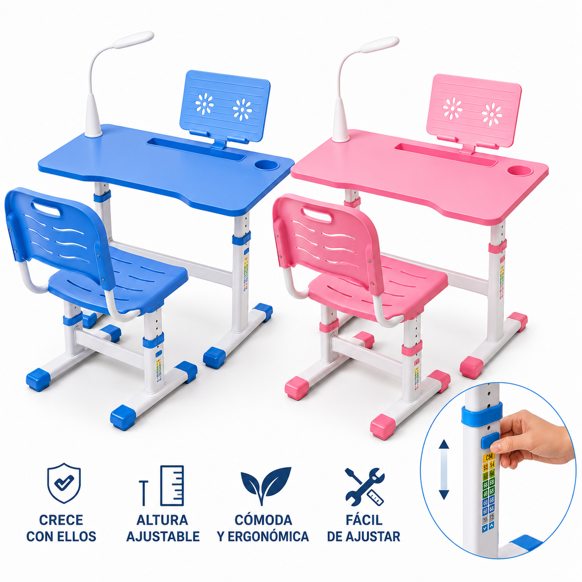 🌈🪑 Mesa Infantil Ajustable – El Rincón de Estudio que Aman
